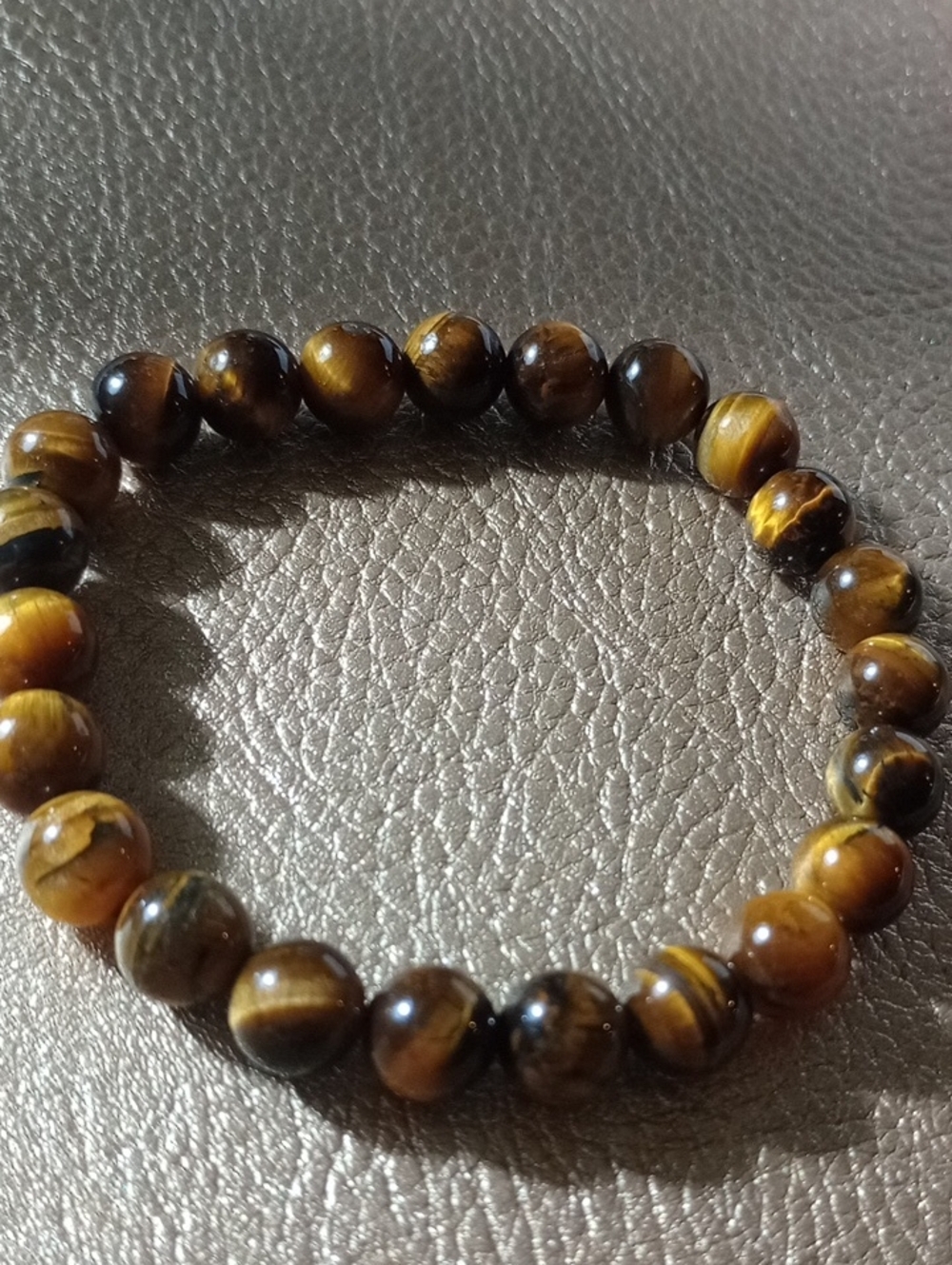 Healing Crystal 🔮 Tiger Eye Bead Stretch Bracelet
